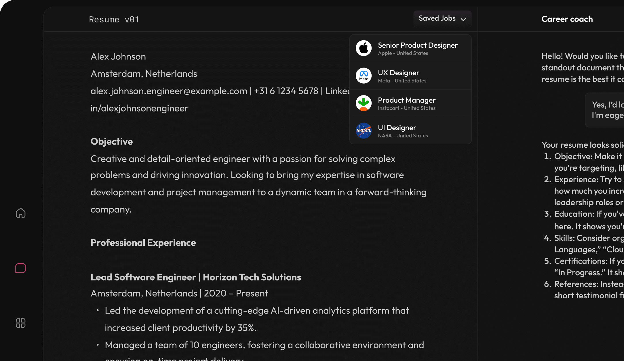 Resume design