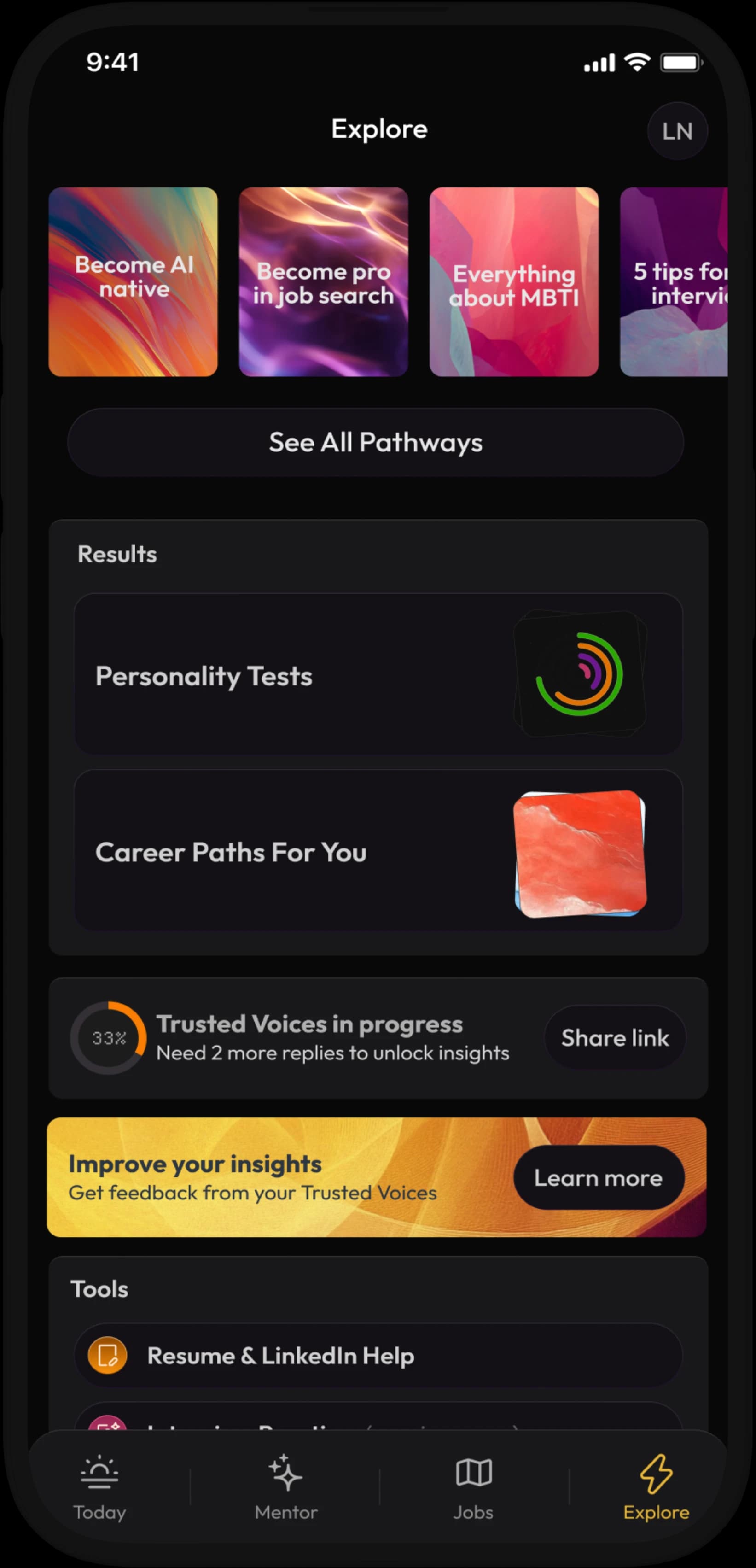 Apt app results on iPhone